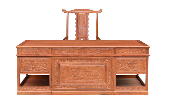 中式古典红木家具办公桌系列
