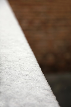 冬天白白的积雪