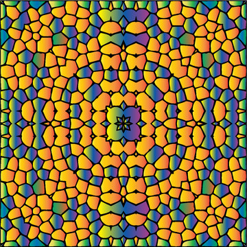 矢量彩色玻璃图案