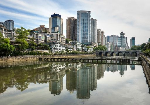 贵州省贵阳市南明河城市风光