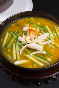 海鲜丝瓜汤