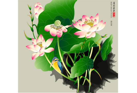 莲花壁画