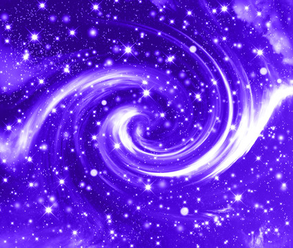 蓝紫色漩涡星空