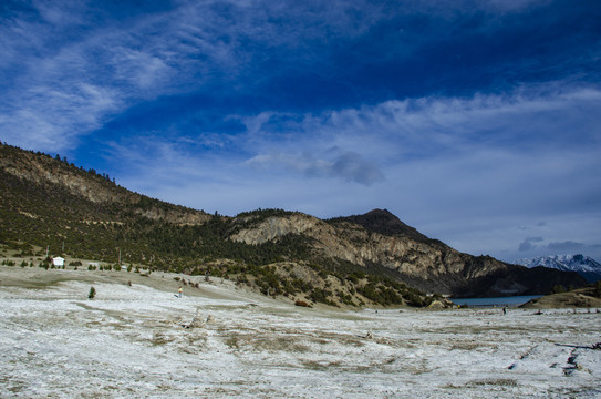 高原雪山湖泊西藏八宿然乌美景