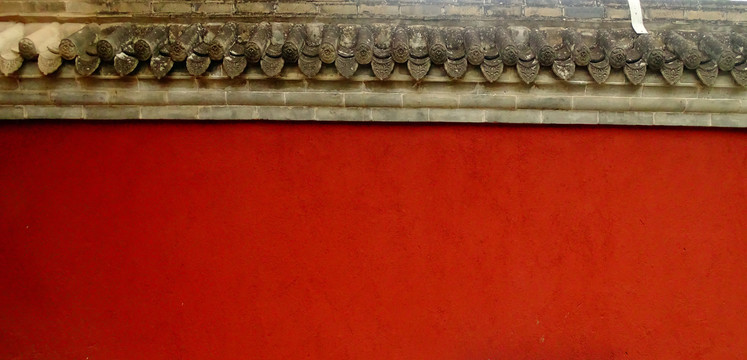 红色徽派建筑