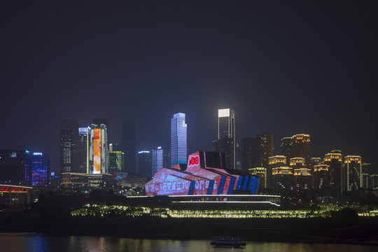 重庆建筑群都市夜景