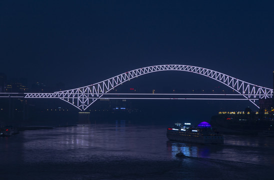 重庆嘉陵江城市夜景