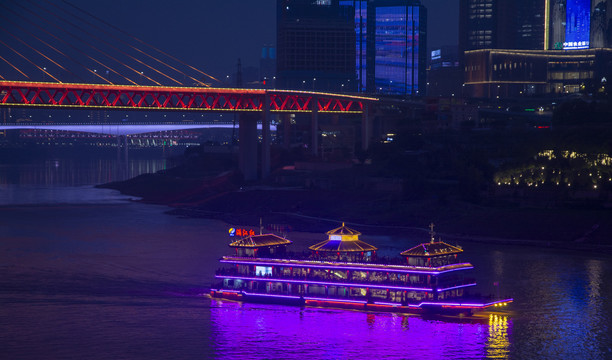 重庆嘉陵江城市夜景