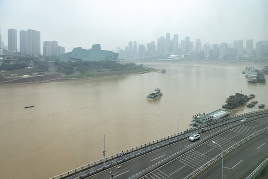 重庆嘉陵江城市景观