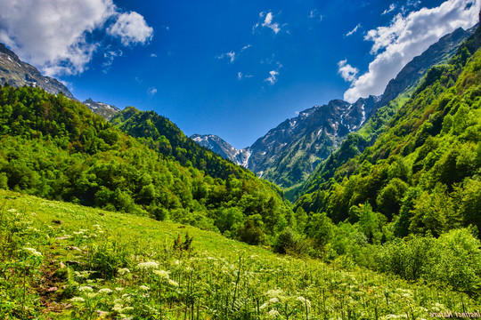 高山丘壑风光
