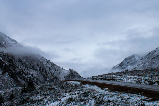 祁连山雪景