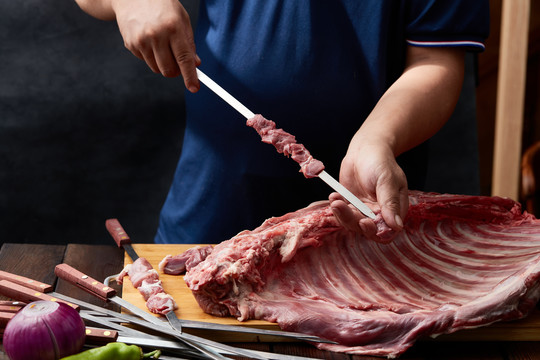 鲜羊肉串