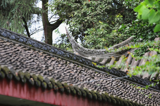 青瓦屋顶房顶