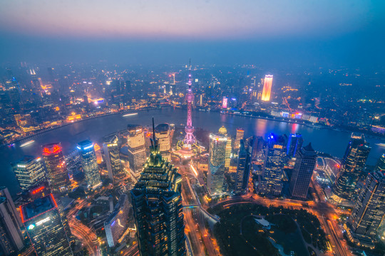 上海陆家嘴城市夜景