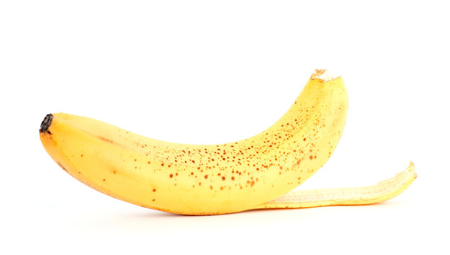 白背景上一根香蕉