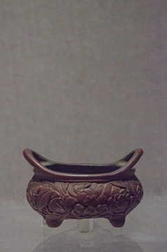 四川博物院藏品清代雕漆小香炉