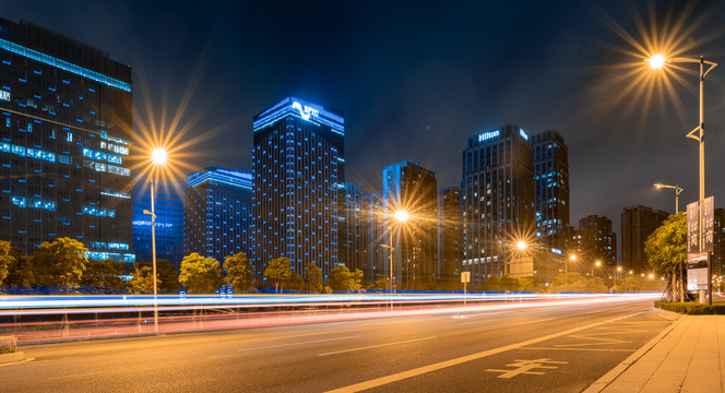 福建晋江市夜景