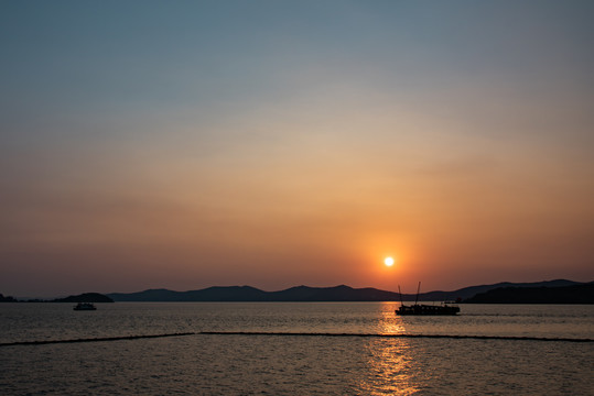 太湖日落