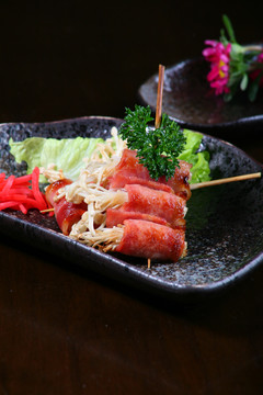 培根金针菇