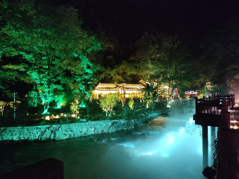 夜景宜昌河流