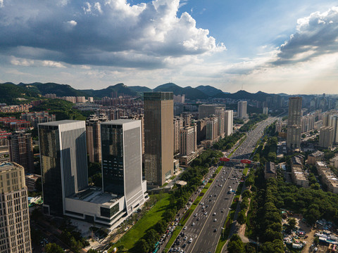 济南经十路CBD全景