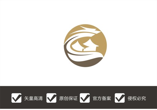 龙绿叶村庄logo