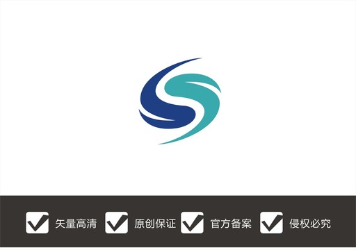 字母S绿叶logo
