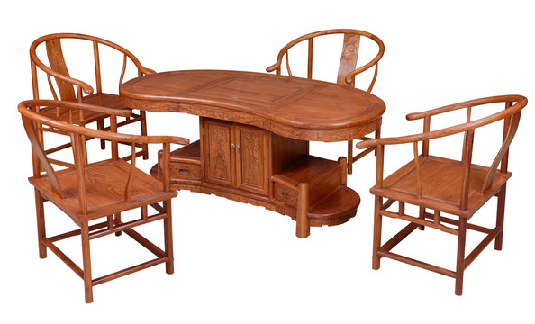 中式古典红木家具茶桌系列