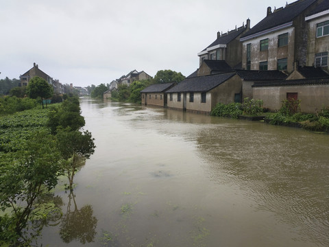 淹水河道村庄