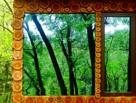 木屋景观窗户