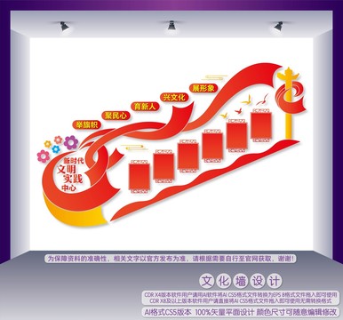 楼道文明实践中心文化墙