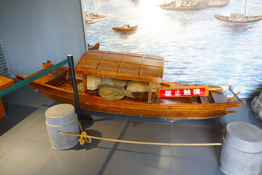 红木舟船模型