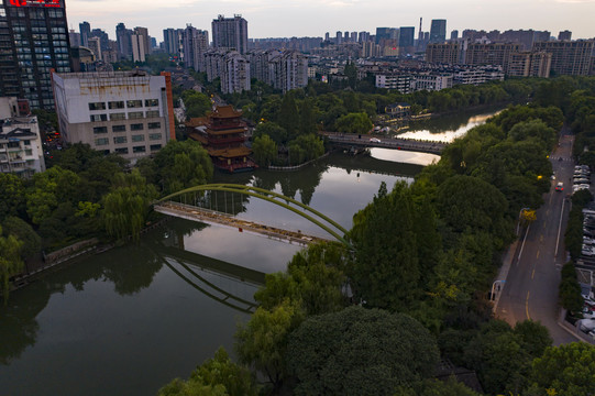 杭州城北运河两岸拱墅风光