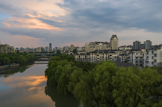 杭州城北运河两岸拱墅风光