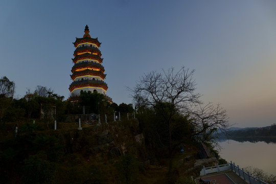 永州祁阳文昌塔夜景