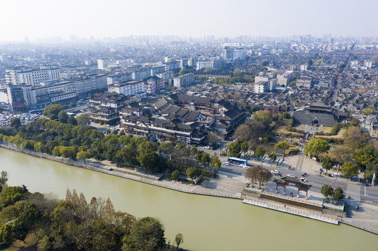 航拍扬州京杭大运河