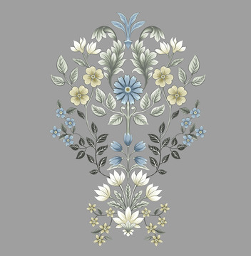 欧式植物花卉纹样