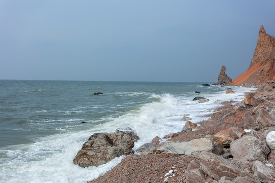 礁石海浪