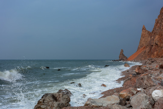 礁石海浪