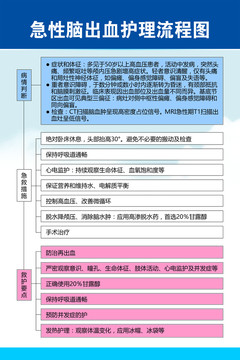 急性脑出血护理流程图