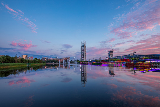 北京奥林匹克公园夜景