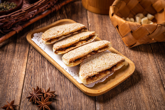 黑糖芝麻饼