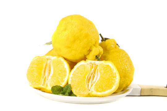 盘子里的柠檬丑柑