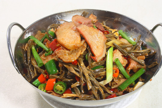 干锅腊肉干豆角