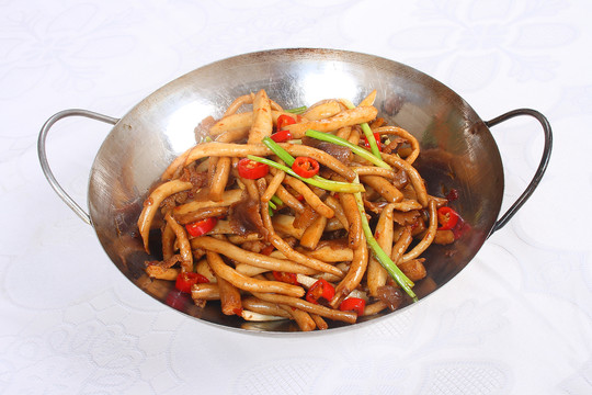干锅鲜茶树菇
