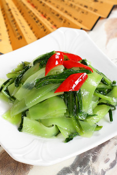 小炒莴笋