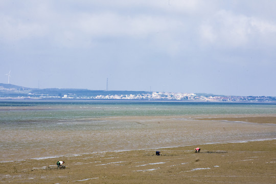 海岛渔村海滨风光