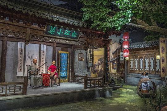 老上海戏班子唱戏老场景