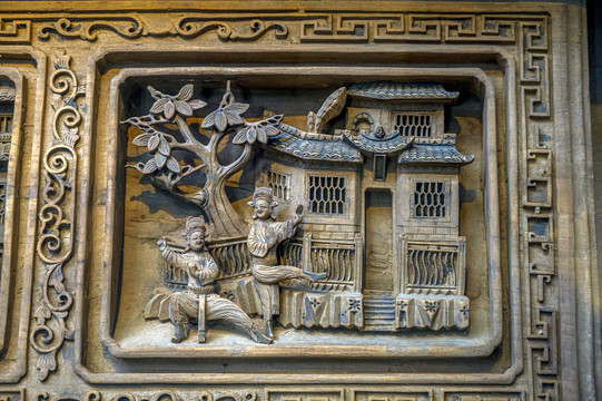 中国古董家具木刻浮雕