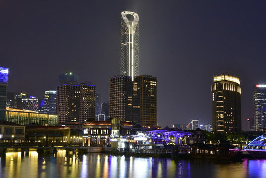 苏州金鸡湖夜景